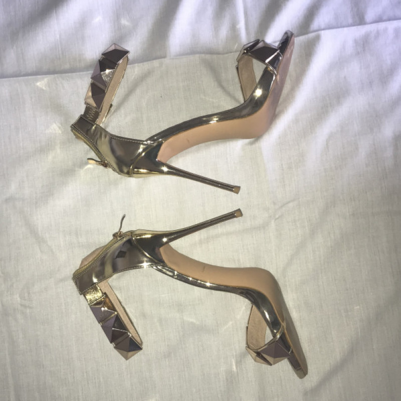 Golden Stilleto Sandals